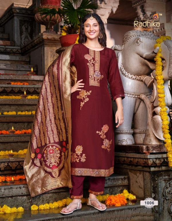 Radhika Banarasi 1 Festive Wear Silk Designer Readymade Collection